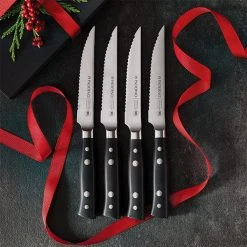 Paderno Montgomery Fully Forged 4-Piece Steak Knife Set