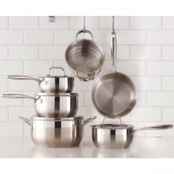 Paderno Classic 11-Piece Stainless Steel Cookware Set | Batterie De Cuisine En Acier Inoxydable Classique, 11 Pièces