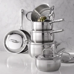 Paderno Classic 11-Piece Stainless Steel Cookware Set | Batterie De Cuisine En Acier Inoxydable Classique, 11 Pièces
