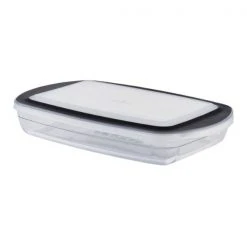 Paderno 2.8 Qt Glass Oblong Baking Dish With Lid