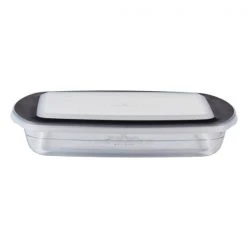 Paderno 2.8 Qt Glass Oblong Baking Dish With Lid