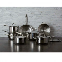 Paderno Canadian Signature 13-Piece Stainless Steel Cookware Set | Batterie De Cuisine En Acier Inoxydable Signature Canadienne, 13 Pièces