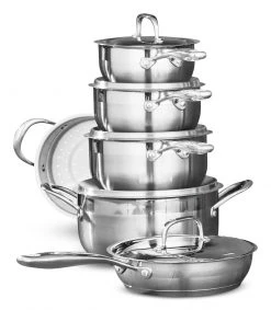 Paderno Classic 11-Piece Stainless Steel Cookware Set | Batterie De Cuisine En Acier Inoxydable Classique, 11 Pièces