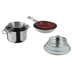 Paderno Signature 10-Piece Stacking Stainless Steel Cookware Set