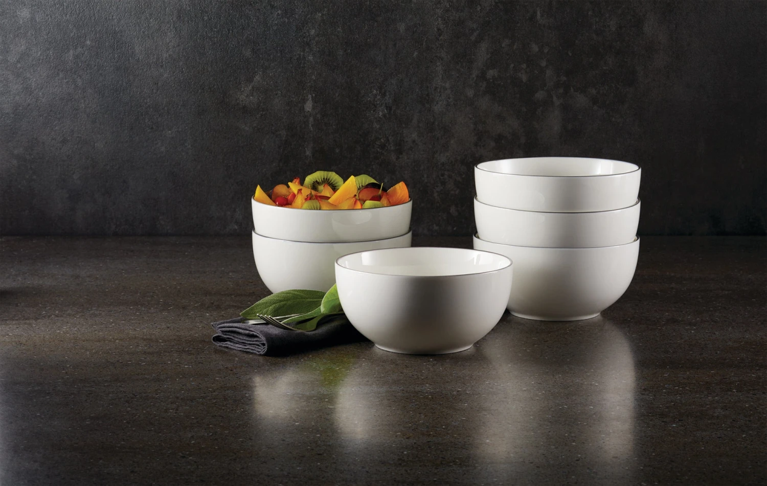 1429837D.jpg Paderno Bonavista Mid-Rim Soup Bowl Set, 6 Piece