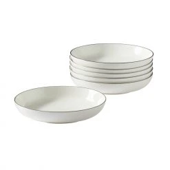 Paderno Best Sellers Bonavista Mid-Rim Dinner Bowl Set, 6 Piece