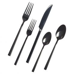 Paderno Belvedere Black 20 Piece Flatware Set, Polished Finish Best Sellers