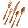 Paderno Caledonia Copper 20 Piece Flatware Set, Matte Finish