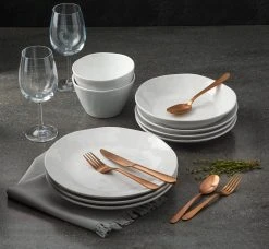 Paderno Caledonia Copper 20 Piece Flatware Set, Matte Finish