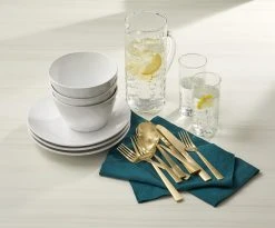 Paderno Summerside Champagne 20 Piece Flatware Set, Matte Finish