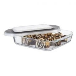 Paderno Bakeware 1.7 Qt Glass Square Baking Dish With Lid