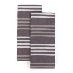 Paderno Sales Shop 12 Paderno Basketweave Kitchen Towel 2-Pack, Charcoal | Serviette De Cuisine Tressage De Panier, Gris Foncé, Paq. 2