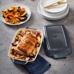 Paderno Bakeware 2-in-1 Ceramic Roaster Set