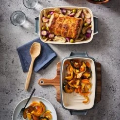 Paderno Bakeware 2-in-1 Ceramic Roaster Set