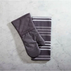 Paderno Basketweave Kitchen Towel 2-Pack, Charcoal | Serviette De Cuisine Tressage De Panier, Gris Foncé, Paq. 2