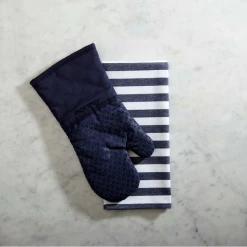 Paderno Silicone Print Oven Mitt, Navy | Gant De Cuisine Avec Imprimé En Silicone, Marine