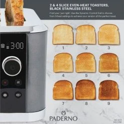 Paderno 2-Slice Even-Heat Toaster | Grille-pain 2 tranches à Chaleur Uniforme Appliances