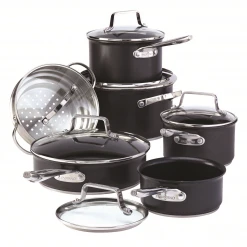 Paderno Cookware Sets Non-Stick Hard-Anodized Cookset, 12-pc | Batterie De Cuisine Antiadhésive, 12 Pièces