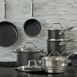 Paderno Cookware Sets Non-Stick Hard-Anodized Cookset, 12-pc | Batterie De Cuisine Antiadhésive, 12 Pièces 4 Paderno Cookware Sets Non-Stick Hard-Anodized Cookset, 12-pc | Batterie De Cuisine Antiadhésive, 12 Pièces