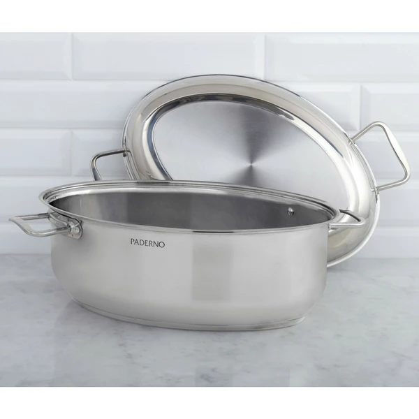 Stainless_Steel_Dome_Roaster_Lifestyle2.png Paderno Stainless Steel Multi-Roaster With Removable Rack | Rôtissoire Multifonction Avec Grille Amovible