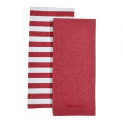 Paderno Sales Shop 27 Paderno Best Sellers Yarn-Dyed Kitchen Towel 2-Pack, Red | Serviette De Cuisine Tissée-teinte, Paq. 2, Rouge
